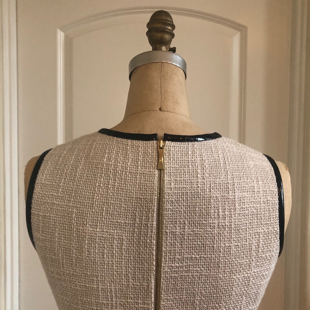 Kate Spade Tweed Dress With Leather Trim - Picture 4 of 4